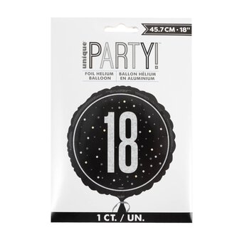 Large Black 18 Foil Balloon