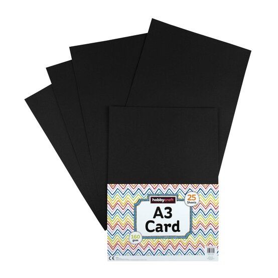 Black Card A3 25 Pack image number 1