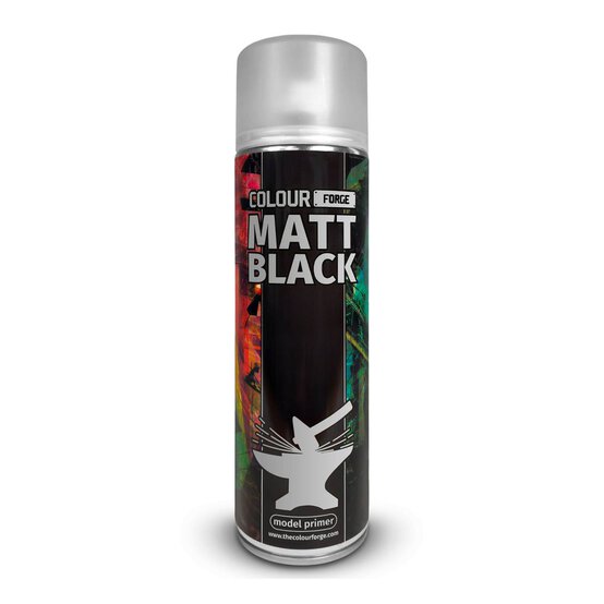 Colour Forge Matt Black Spray Primer 500ml image number 1