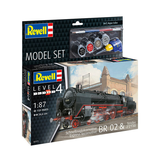Revell Express Locomotive BR02 and Tender 2’2’T30 Model Set 1:87 image number 1