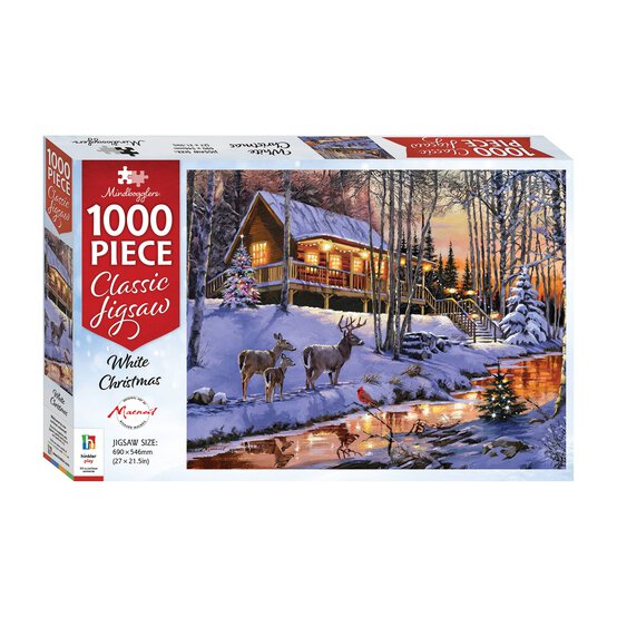 Mindbogglers White Christmas Jigsaw Puzzle 1000 Pieces image number 1
