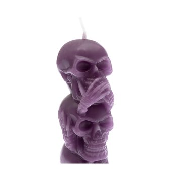 Purple Skull Candle
