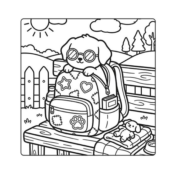 Cute Cozy Colouring: Puppies image number 3