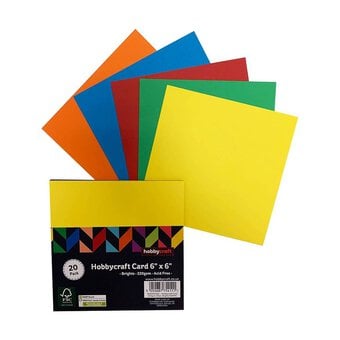 Bright Card 6 x 6 Inches 20 Pack