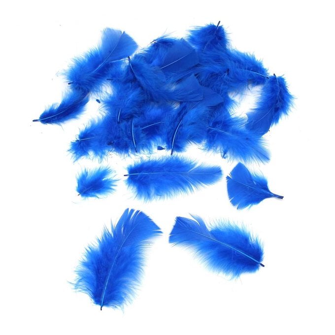 Royal Blue Craft Feathers 5g image number 1