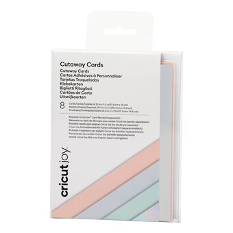 Cricut Joy Pastel Cutaway Cards 4.25 x 5.5 Inches 8 Pack