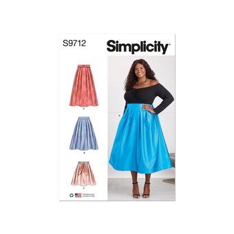 Simplicity Women's Skirts Sewing Pattern S9712 (W2 20W-28W)