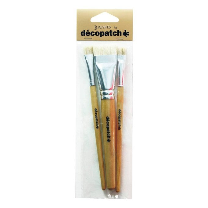 Decopatch Silk Brushes 3 Pack image number 1