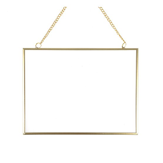 Glass Sign with Gold Frame 20cm x 15cm image number 1