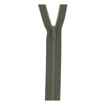 Milward Khaki Chunky Open-Ended Zip 65cm
