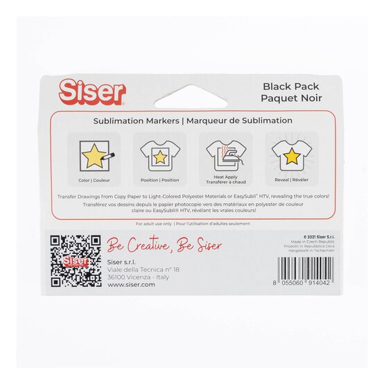 Siser Black Sublimation Markers 6 Pack image number 7