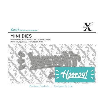 Xcut Hooray Mini Die Set 3 Pieces