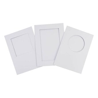 Geometric Aperture Cards and Envelopes 5 x 7 Inches 12 Pack