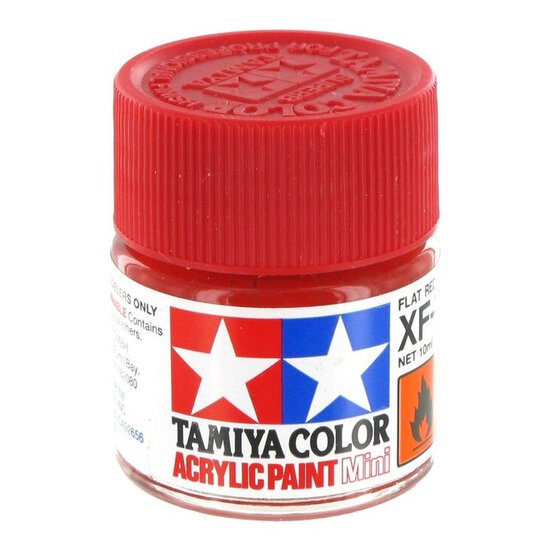 Tamiya Colour Acrylic Paint XF-7 Flat Red 10ml image number 1