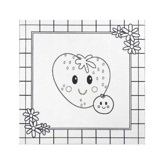 Mini Strawberry Colour-in Canvas image number 4