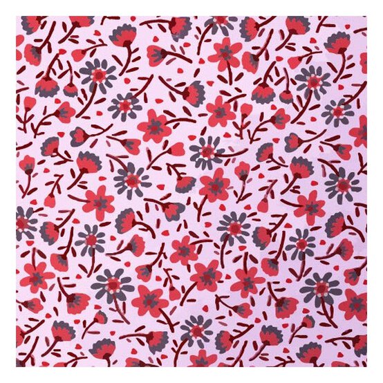Pink Mindy Polycotton Ditsy Fabric by the Metre image number 3