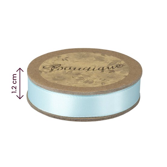 Light Blue Double-Faced Satin Ribbon 12mm x 5m image number 4