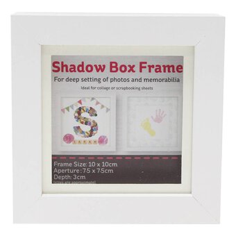 White Shadow Box Frame 10cm x 10cm