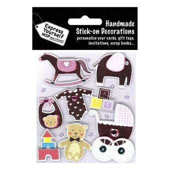 Express Yourself Baby Girl Animal Card Toppers 8 Pieces