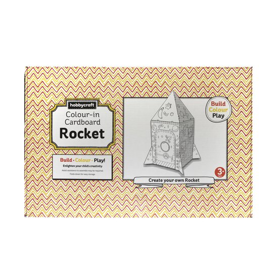 Colour-In Cardboard Rocket image number 2