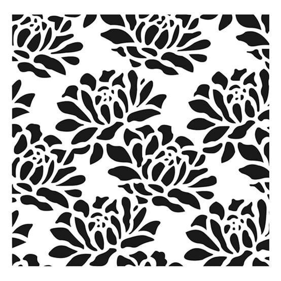 Cadence Waterlilies Home D&eacute;cor Stencil 25cm x 25cm  image number 2