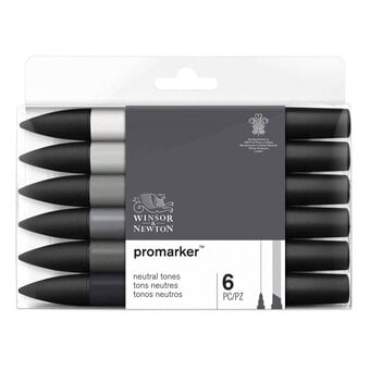 Winsor & Newton Neutral Tone Promarkers 6 Pack image number 2