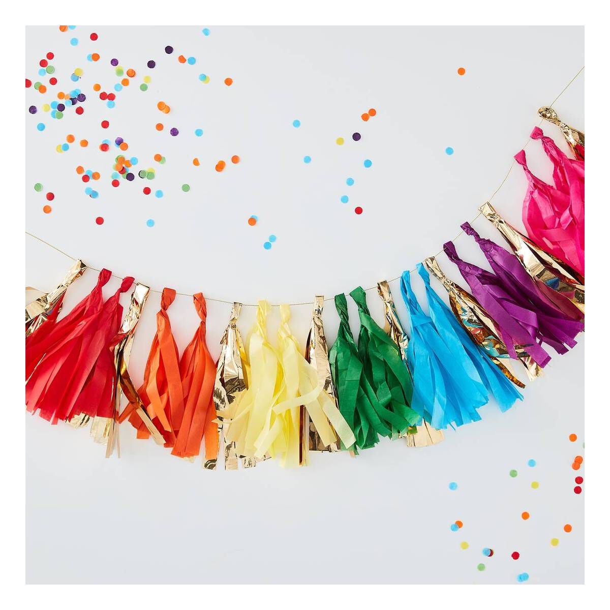 Ginger Ray Rainbow Tassel Garland 1.5m Hobbycraft
