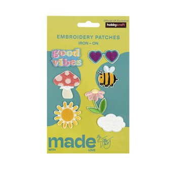 Made With Love A Good Day Iron-On Patches 7 Pack