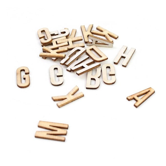 Bare Basics Adhesive Wooden Letters 200 Pack image number 1