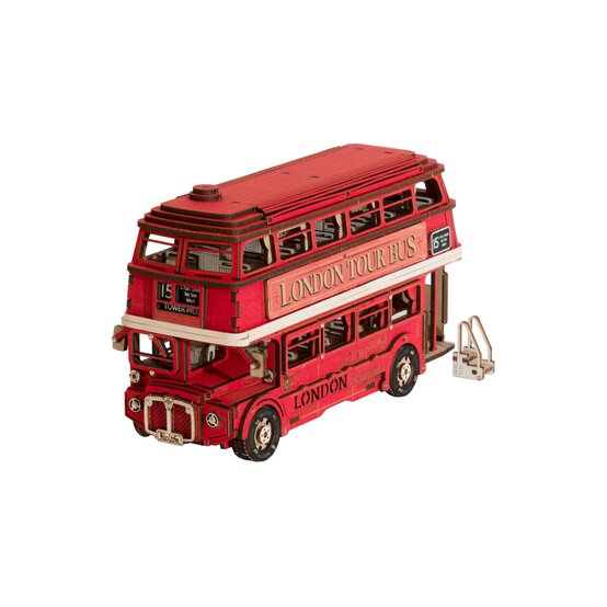 Rolife London Tour Bus 3D Wooden Puzzle Kit image number 2