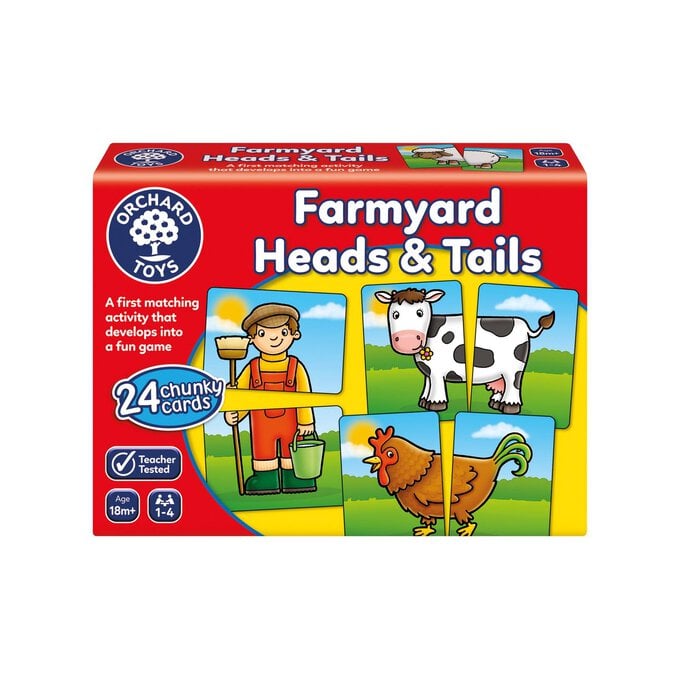 Orchard Toys Farmyard Heads and Tails Game image number 1