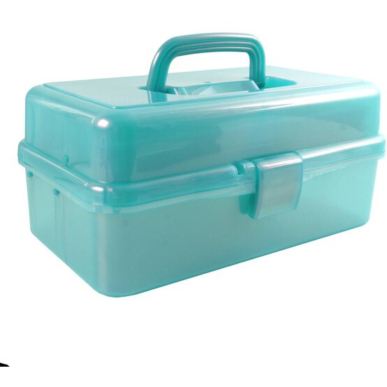 Teal Metallic Caddy 33cm x 20cm x 15cm image number 3