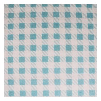 Baby Blue Check Winceyette Polycotton Fabric by the Metre