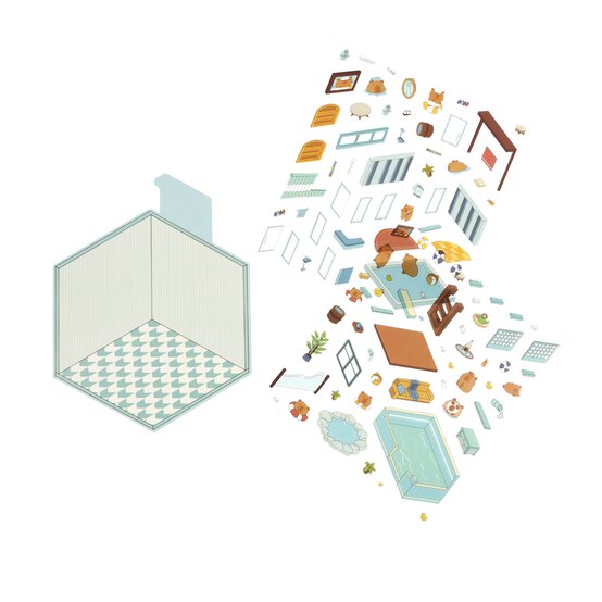 Mini Capybara Bathroom Scene Stickers image number 4