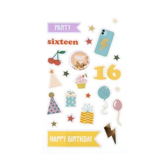 16th Birthday Milestone Stickers