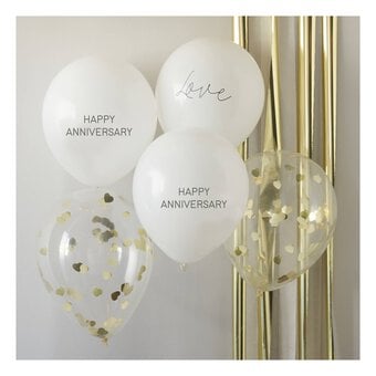 Ginger Ray Happy Anniversary Balloons 5 Pack image number 3