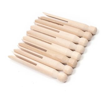 Wooden Dolly Pegs 8 Pack image number 2