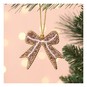 Hanging Beaded Ribbon Decoration 7cm image number 1