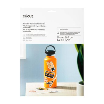 Cricut White Printable Waterproof Sticker Set A4 6 Pack
