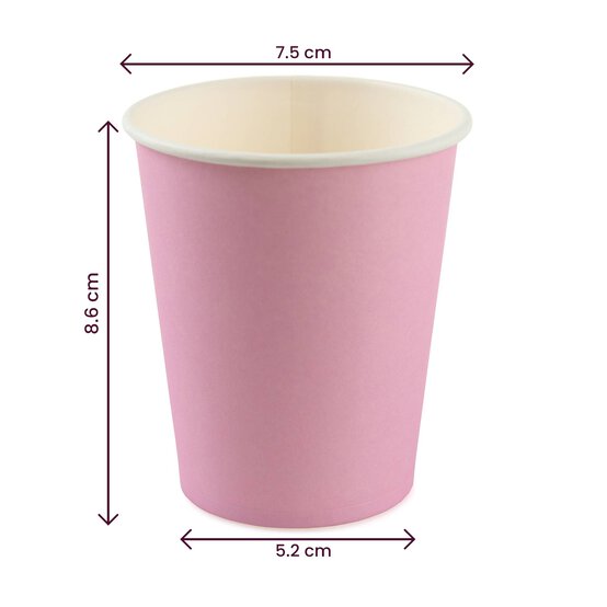 Candy Pink Paper Cups 8 Pack image number 4