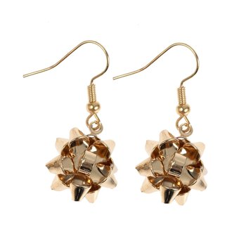 Gold Bow Novelty Earrings