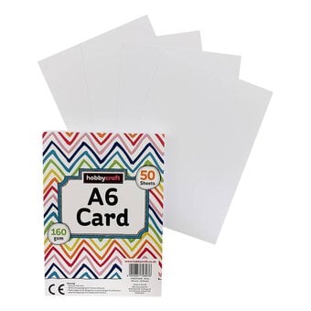 White Card A6 50 Pack