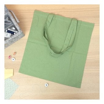 Sage Green Cotton Shopping Bag