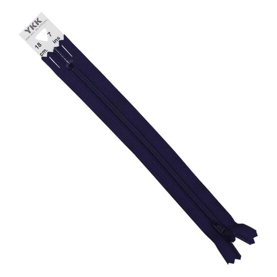 YKK Dark Purple Dress and Skirt Zip 18cm image number 2