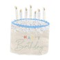 Ginger Ray Cake-Shaped Birthday Napkins 16 Pack image number 2