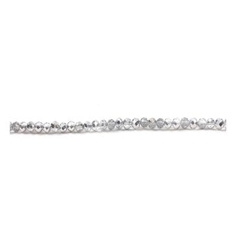 Half Silver Crystal Rondelle Bead String 45 Pieces