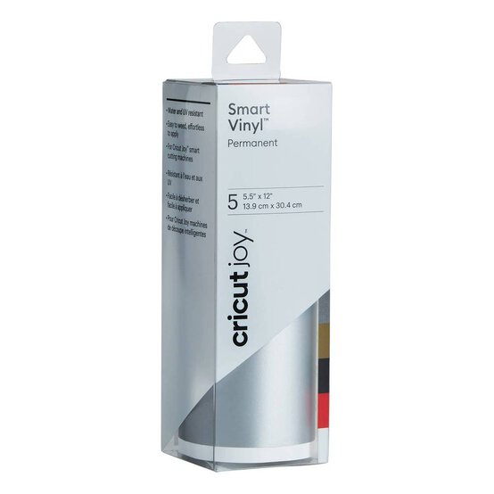 Cricut Joy Elegance Permanent Smart Vinyl 5.5 x 12 Inches 5 Pack image number 1