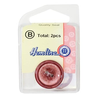 Hemline Wine Basic Knitwear Button 2 Pack