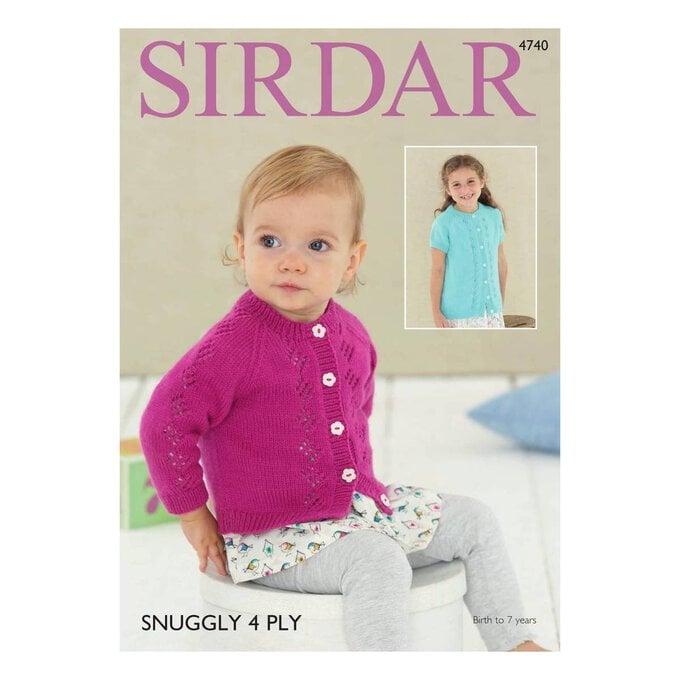 Sirdar Snuggly 4 Ply Cardigan Digital Pattern 4740 image number 1