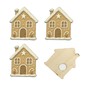 Gingerbread House Wooden Toppers 4 Pack image number 3